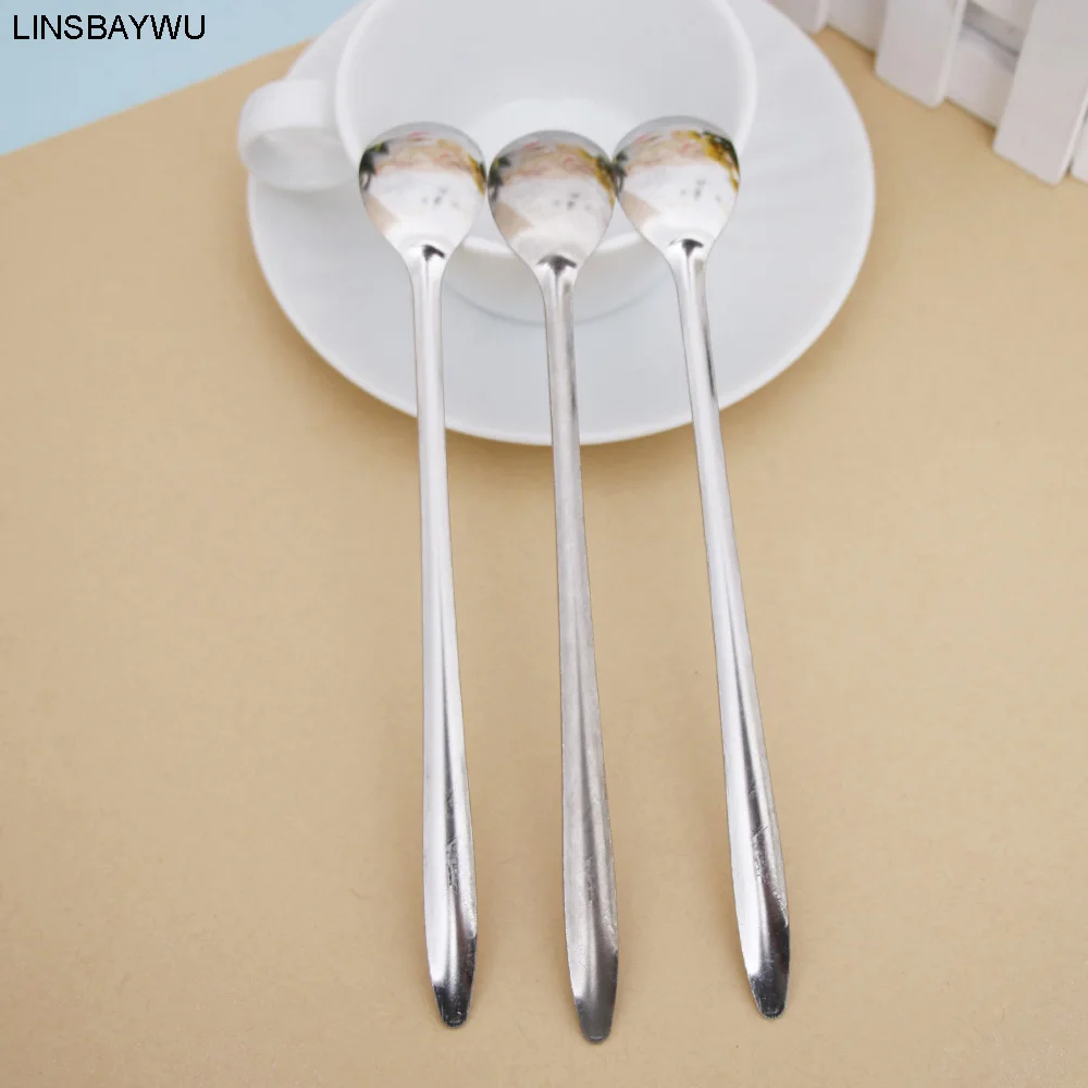 1 шт. кофейная ложка из нержавеющей стали с длинной ручкой десертная чайная для