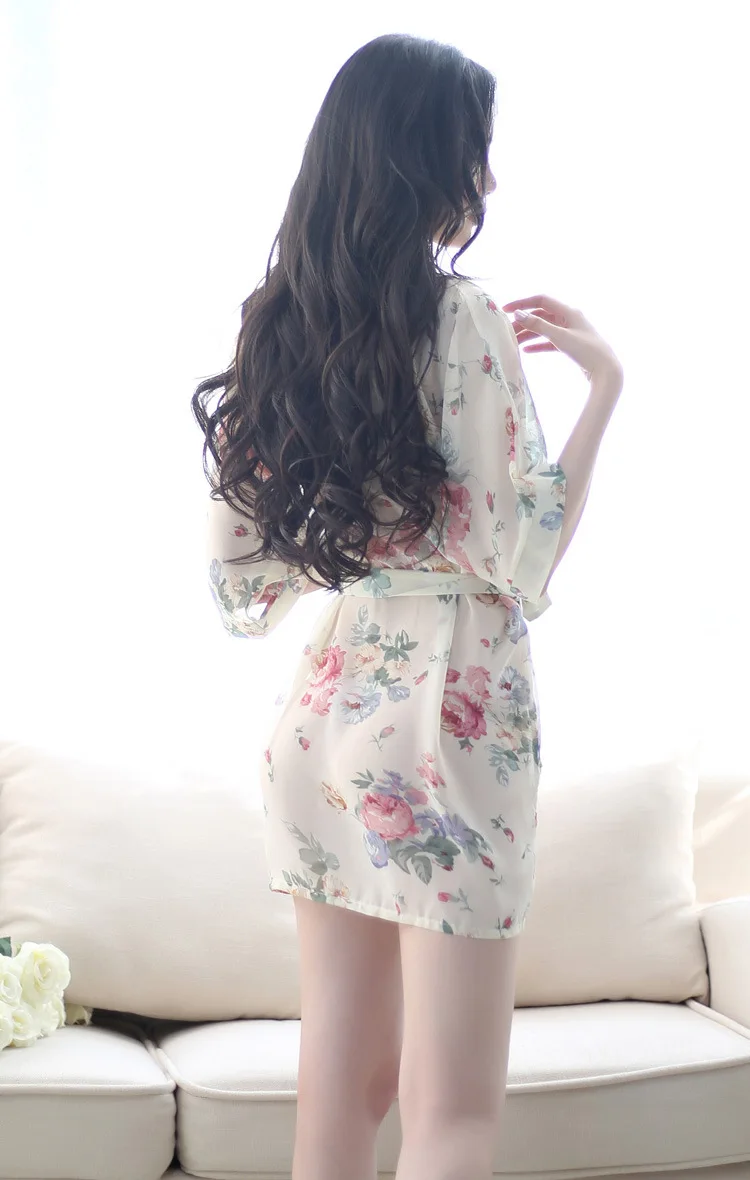 

Embroidery Elegant Women Nightwear Sexy Sleepwear Lingerie Sleepshirts Nightgowns Chiffion Sleeping Dress Nightdress Homewear