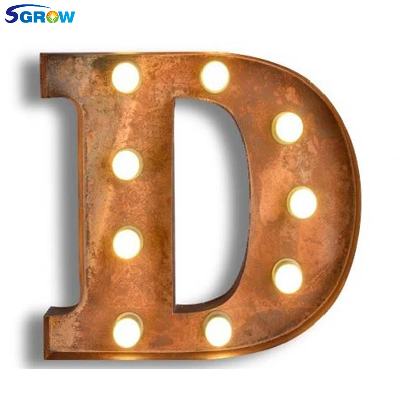 

Настенный светильник SGROW, металлическая буква D, светильник для спальни, гостиной, искусства, лампа, промышленный креативный светильник с ло...