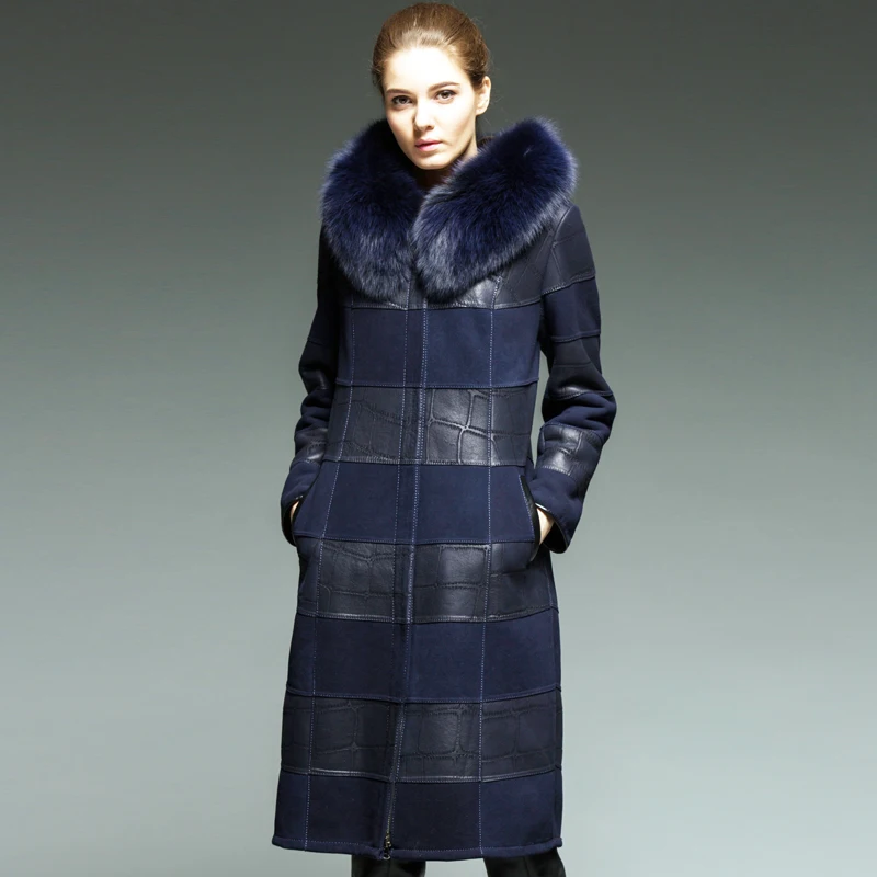Русский из натуральной овечьей кожи пальто для женщин 2019 новый зима высшее