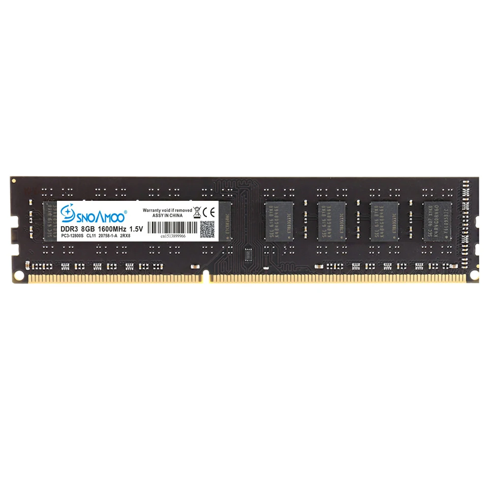 Snoamoo Настольный ПК Рамс DDR3 2 ГБ 1333 мГц PC3-10600S 1600 1 5 В DIMM 4 память 8 для настольных Intel