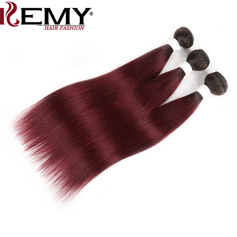 1B 99J/бордовый бразильские прямые волосы для наращивания kemy Hair 8-26 дюймов человеческие волосы переплетения пучки 3 шт не пучки волос remy