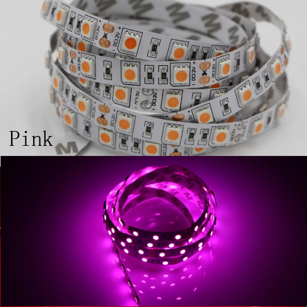12 В rgb Светодиодная лента Водонепроницаемая ip65/не 5050 SMD Диодная Светодиодная лента 60 светодиодов/м внутренняя декоративная лента rgb белый синий