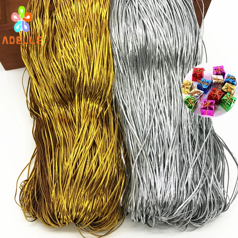 1 мм x 1000 М Металлическая Золотая струна(NON-ELASTIC) плоская воздушная ядро висячая струна Подарочный галстук zakka упаковка