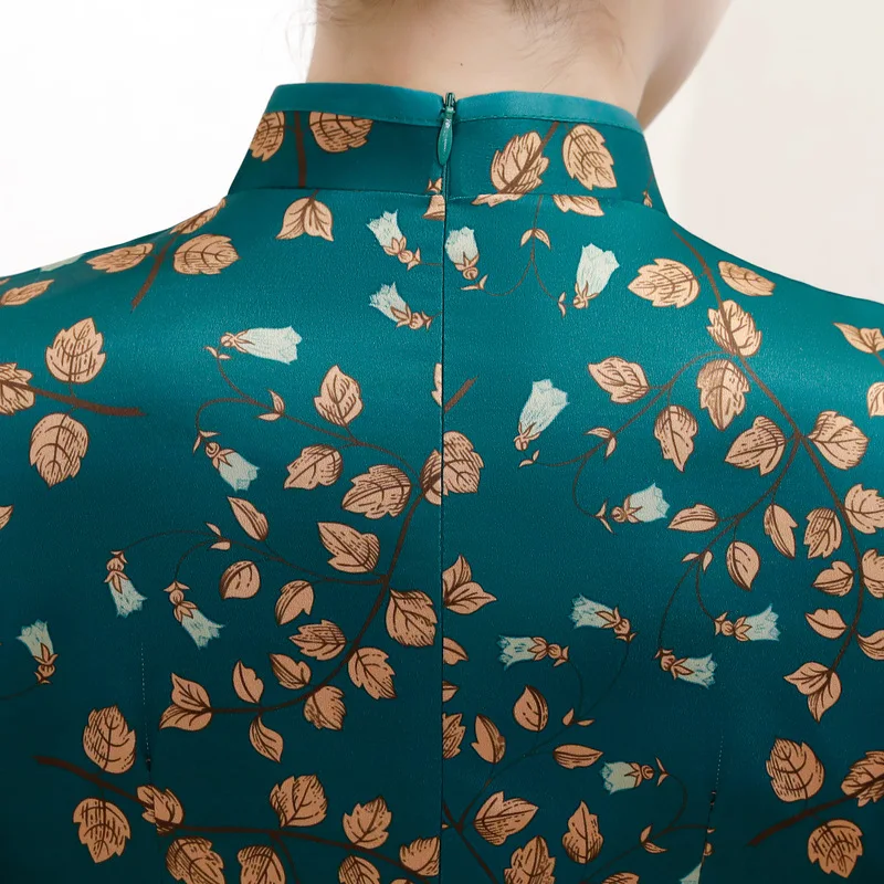 

2019 Fashion Chinese style Shirt Womens Mandarin Collar Blouse Lady Clothing cheongsam Summer Short Qipao Dress Size S-3XL