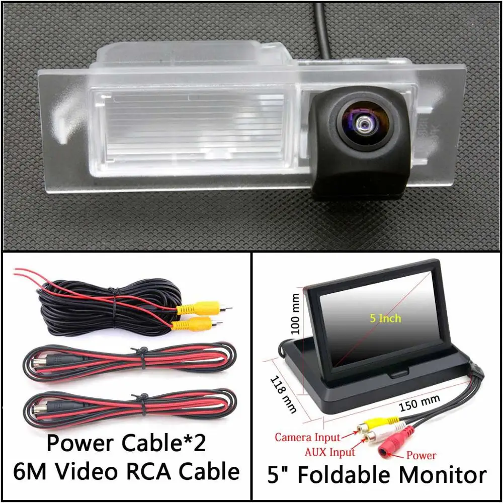 Cam N 5 inch Fold 175 градусов HD камера заднего вида для Jeep Renegade парковочный монитор ночного видения водонепроницаемый - Название цвета: Cam N 5 inch Fold