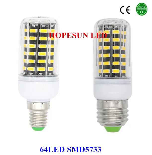 5733 лампада Светодиодная лампа E27 220В 42LED 64LED 80LED 108LED 136LED Lamparas LED Bombillas ярче 5730 | Лампы