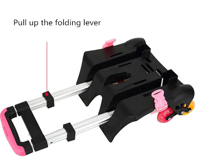 Aluminum alloy Pull Rod Bracket Roll Cart Trolley School Bags easy climb stairs,mochila infantil rodinha mochilas reduce load