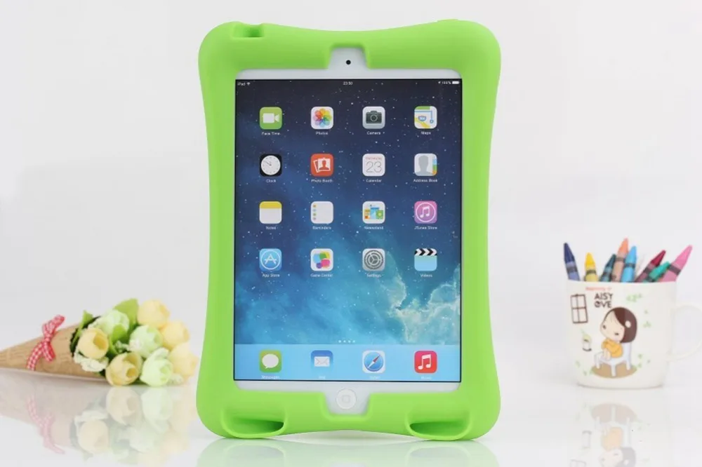 Jovtini Новое поступление чехол для Apple iPad mini 1/2/3, мягкий силикон, резина, чехол дети противоударный планшетный Стенд кожаный чехол для iPad mini123 чехол