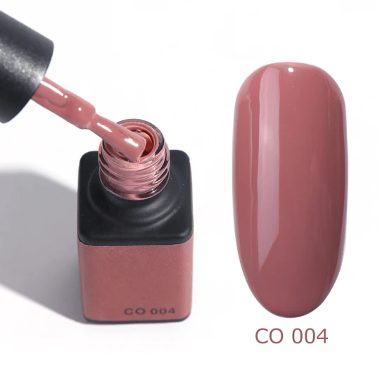 CO 004 1pc 6ml Coffee Series UV Nail Gel Polish Pure Color Semi Permanent Primer Soak Off Varnish Nail Art Lacquer Decoration TRCO01-06 - Color: CO 004