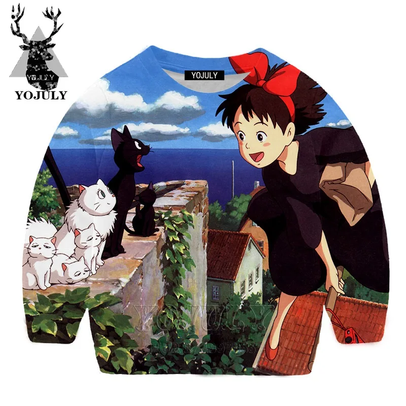 YOJULY Kiki служба доставки Harajuku 3D печать для мальчиков и девочек Подростковая