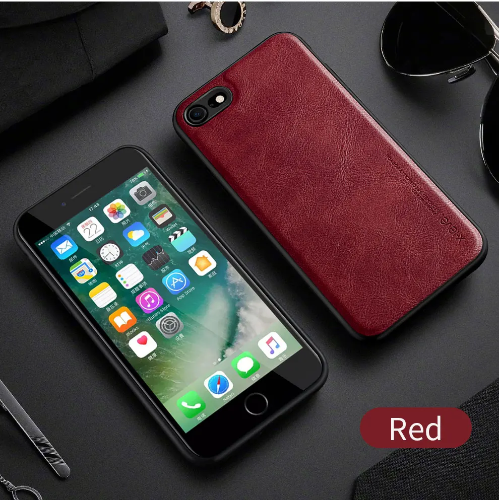 X-Level кожаный чехол для iPhone 8, 7, 6, 6s Plus, чехол s, противоударный ультра-светильник, задняя крышка для телефона, чехол для iPhone 6, 6s, 7, 8