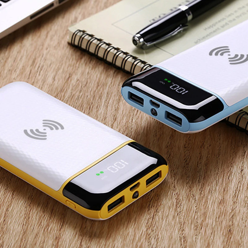 Быстрая зарядка Беспроводная power bank 20000 мАч внешняя батарея портативное зарядное