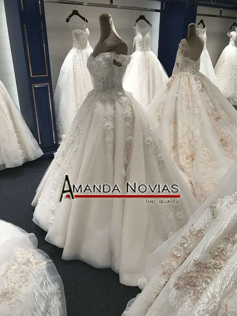 2019 популярное кружевное бальное платье роскошное свадебное Платье Amanda Novias