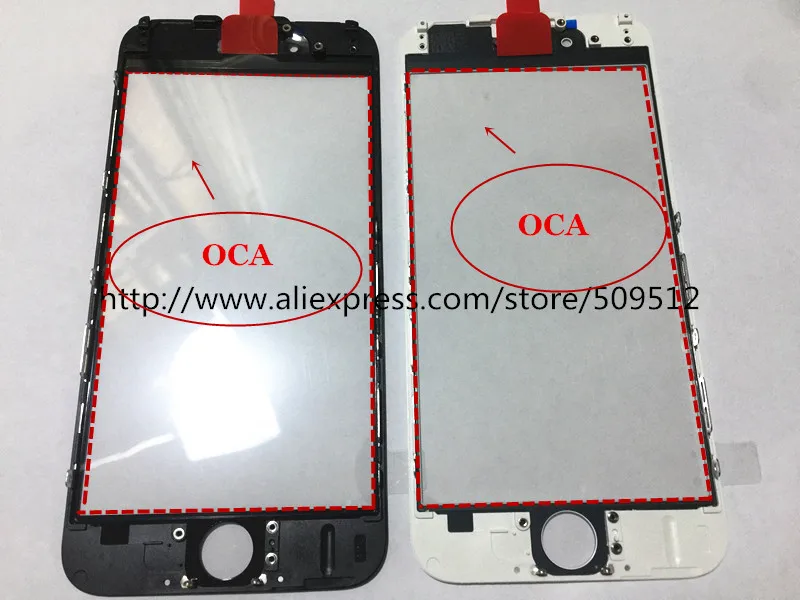 10 шт. лучшее холодное нажатие для iphone 6 6S 6 plus 7/7 plus внешнее стекло с рамкой с oca стекло+ рамка+ oca
