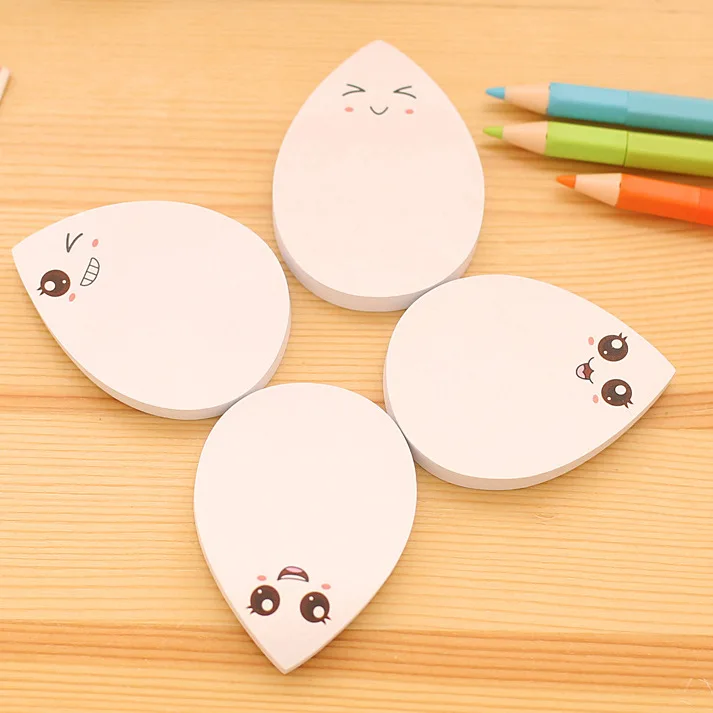Cute Water Droplets Emotion Convenient Stickers Toy Memo Pad Sticky Notes Planner Notepad Kids | Игрушки и хобби