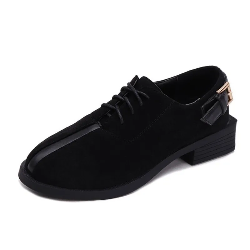style 2 Xiaying/женские туфли-лодочки со смайликом; Новинка; модная повседневная обувь; женская обувь из флока с пряжкой в стиле ретро; женские туфли-лодочки на высоком каблуке со шнуровкой - Цвет: style 2