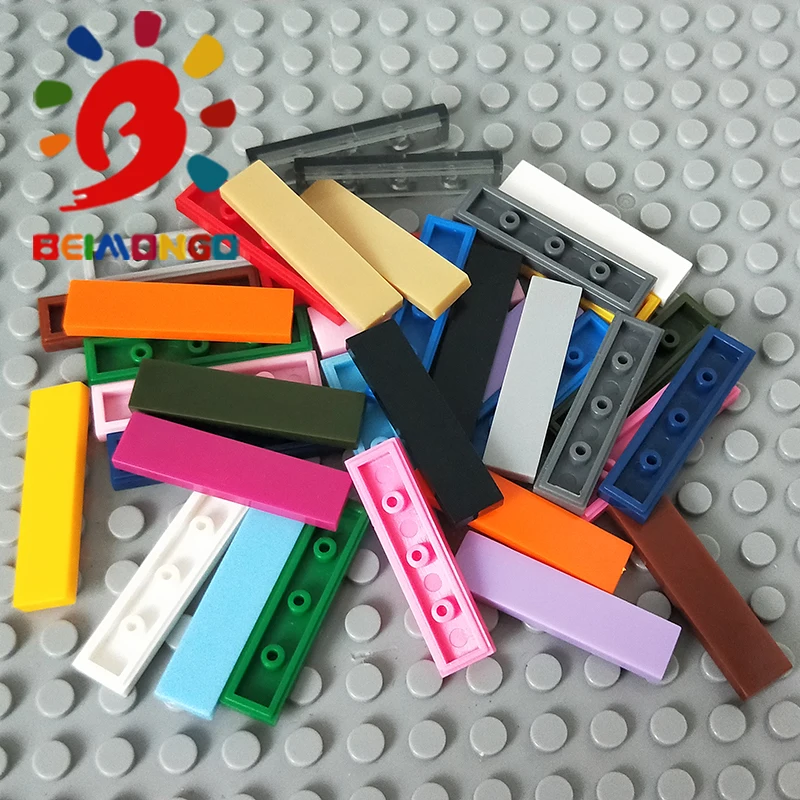 Бесплатная доставка! BEIMONGO блоки плоская плитка 1x4 Строительные 200 шт. образование