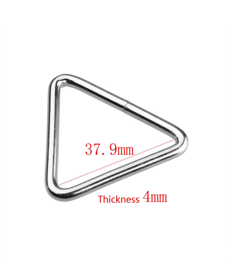 Серебристая треугольная Пряжка 10 шт. ремень для сумки одно кольцо кожаная сумка