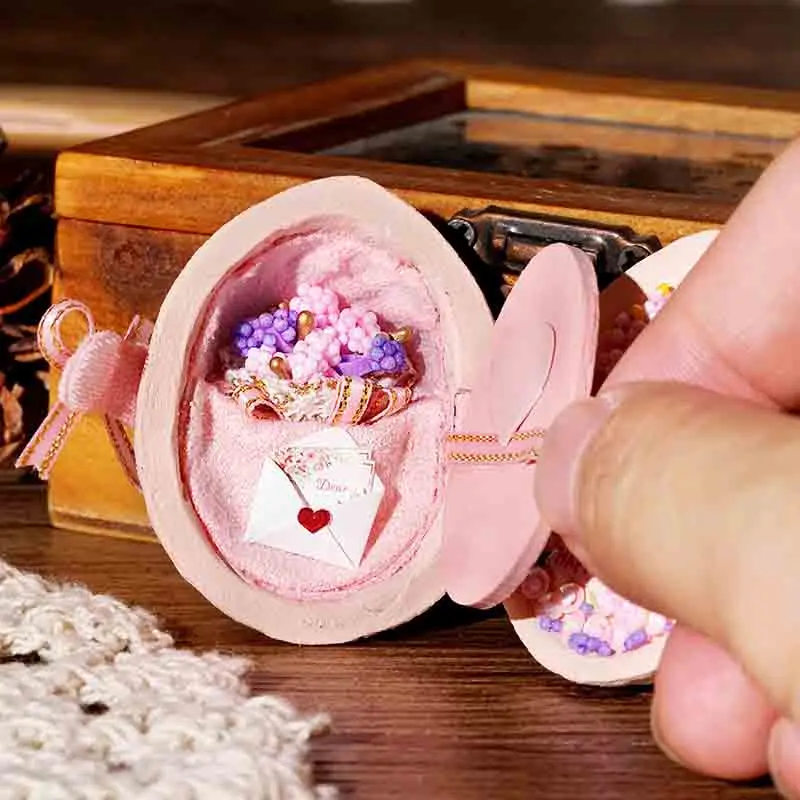 DIY кукольный домик игрушки мебель 3D деревянная коробка театр миниатюрный дневник