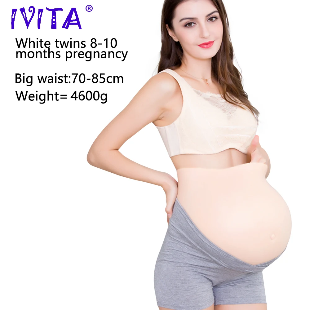IVITA False Silicone Pregnant Soft Touch Belly Realistic Pregnancy For Unisex Crossdresser Enhancer |