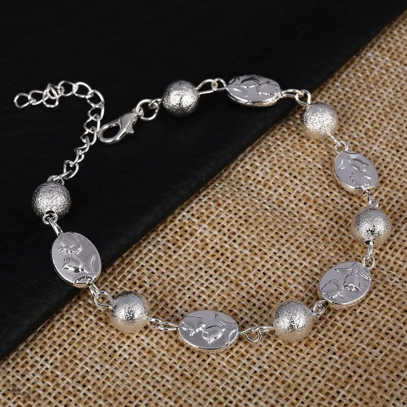 Наружная торговля резные браслеты с подвесками в виде цветов цинковые бусинами