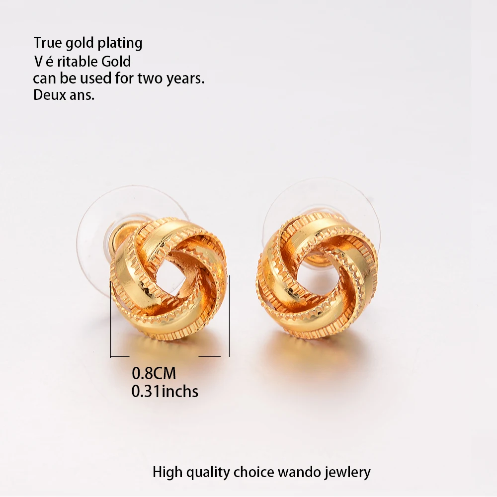 WANDO маленький новый Эфиопский серьги с золотым шариком золотое покрытие