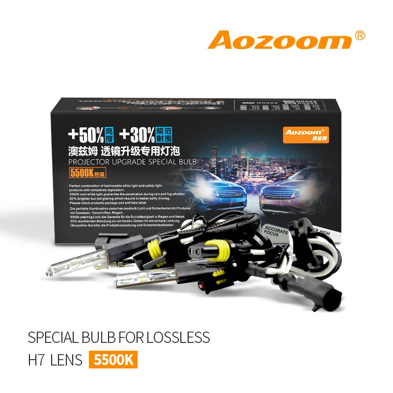 Aozoom BSQ HC21 12 в 35 Вт 2 шт. фары HID лампы для установки H7 без потерь объектив проектора
