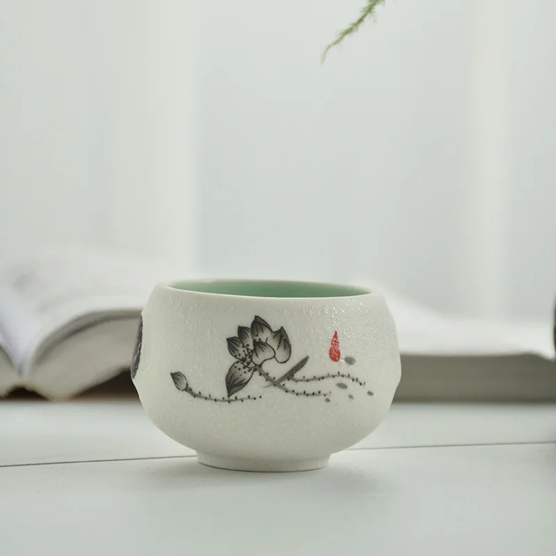 Teacup TANGPIN белый керамический чайник чайная чашка фарфоровый чайный сервиз китайский чайный набор кунг-фу посуда для напитков - Цвет: Teacup