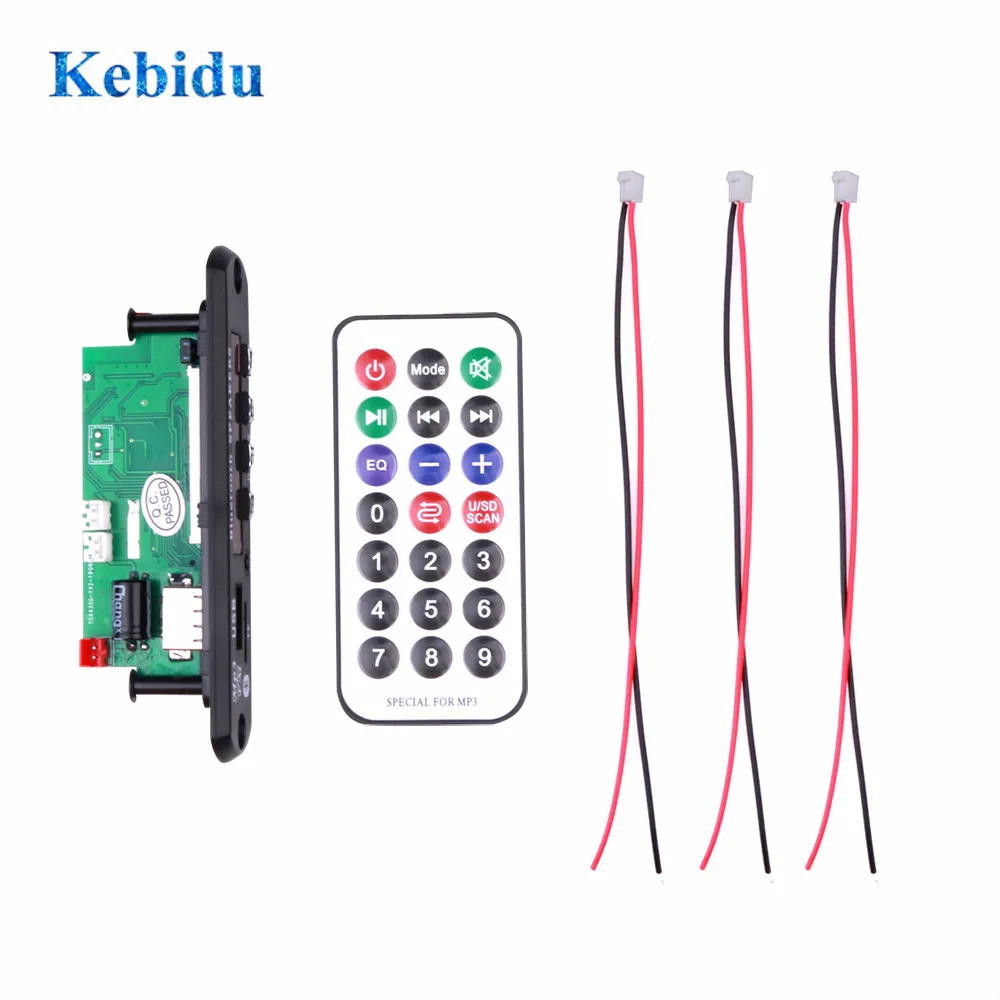 Автомобильный Bluetooth MP3-плеер KEBIDU с функцией громкой связи декодер плата 5 В 12