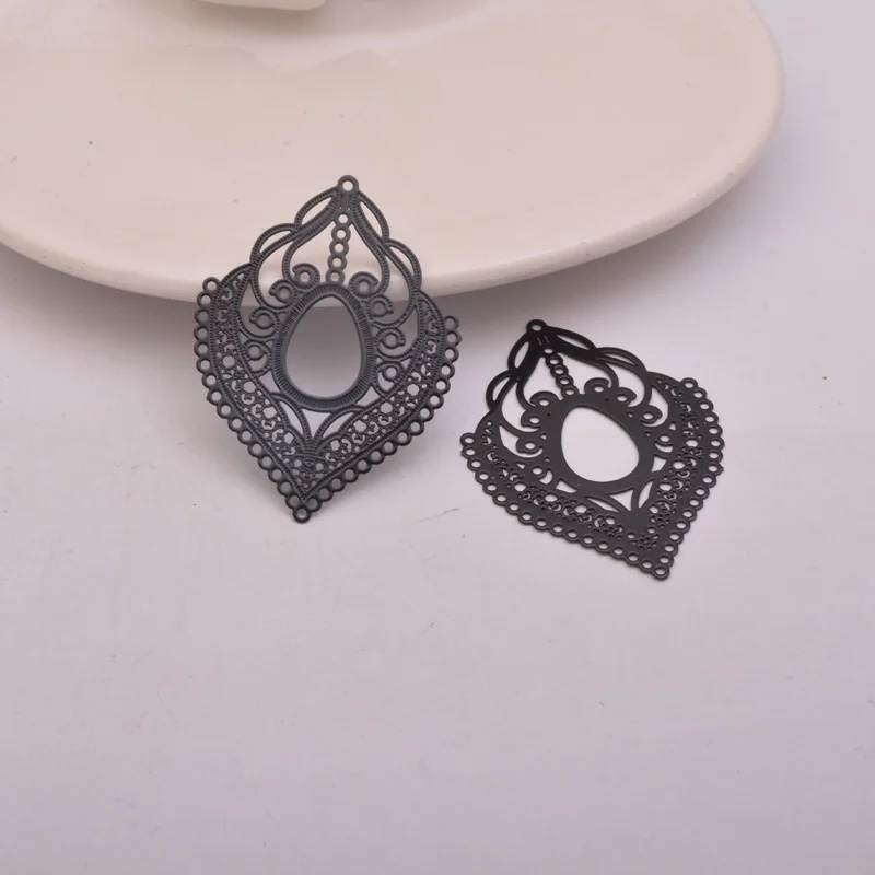 30 шт. AB5416 30*40 мм ожерелье форма ювелирные изделия Подвески Filigrane Feuille bijoux Эмаль кулон ювелирные изделия серьги