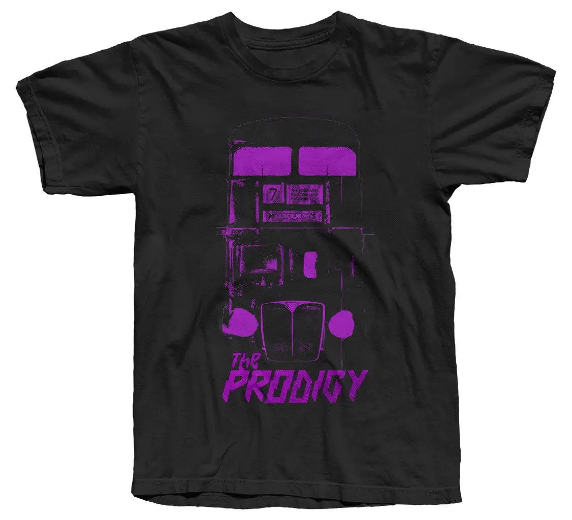 The Prodigy фиолетовый автобус футболка NEW & официальный! Летняя мужская модная