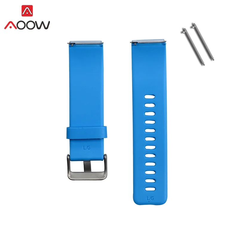 sky blue AOOW ремешок для часов Fit-bit blaze Quick Release мягкий резиновый силиконовый Дайвинг Спорт Водонепроницаемый замена Смарт-часы ремешок - Цвет ремешка: sky blue