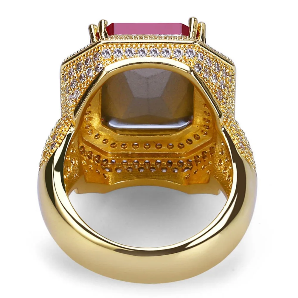 Фото Хип-хоп со Льдом Bling CZ мужские кольца уличных танцев Популярные в стиле 