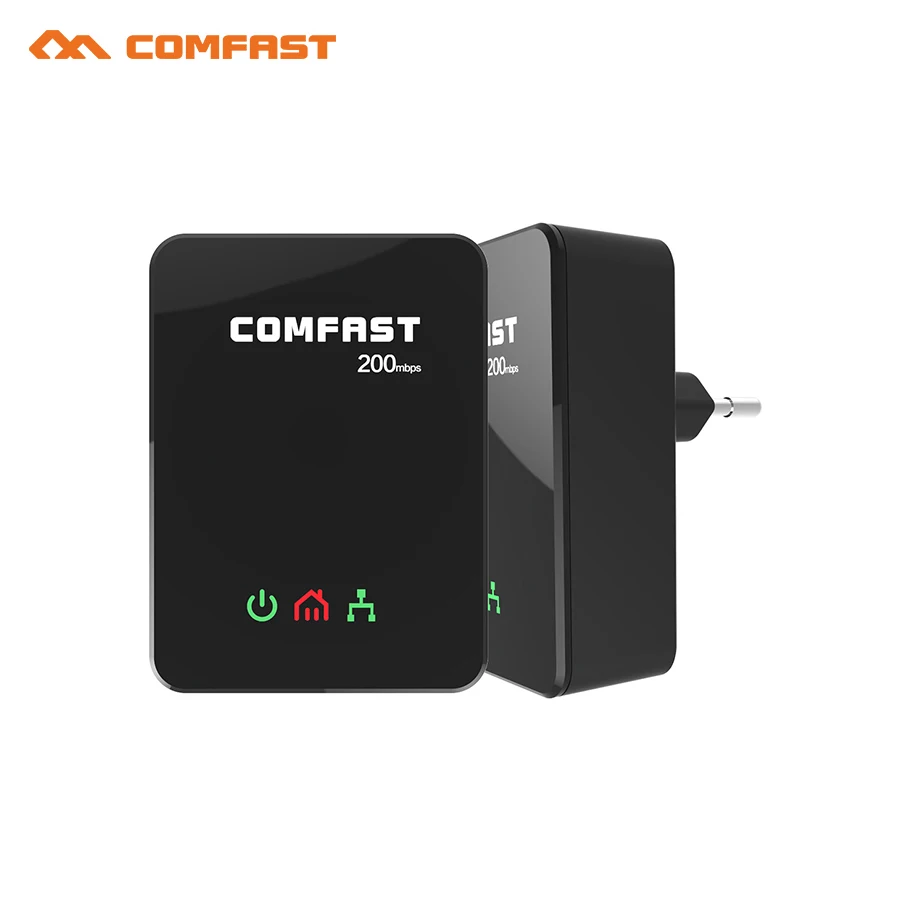 Новинка 2017 года! 200 Мбит/с Powerline Ethernet Adapter COMFAST CF WP200M plc HomePlug сетевой адаптер