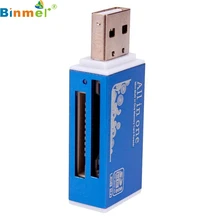Binmer заводская цена, USB 2,0 все в 1 мульти устройство чтения карт памяти для картридер 2 микро-sd TF M2 MMC 60310 Прямая