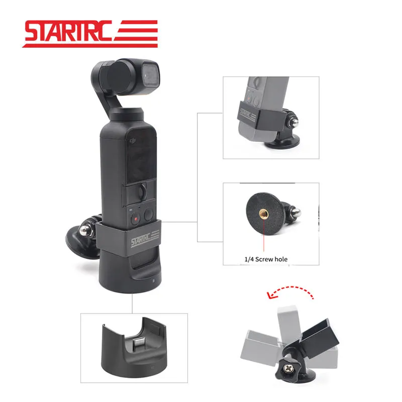 

Startrc OSMO Карманный 1/4 адаптер Монтажная пластина модуль расширения платы для DJI OSMO Карманный Штатив Монопод Крепление Держатель Аксессуары
