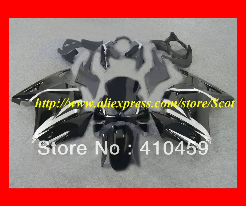 Высококачественный плоский глянцевый черный комплект обтекателей для KAWASAKI Ninja