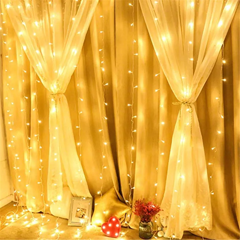 3x1/3x2/3x3 300 LED Ice Art Article Lamp Icicle Color Light Holiday Solar Wedding for Home Party Decoration Christmas | Освещение
