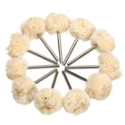 Абразивный диск для полировки для шлифовальной Щетки Dremel, 10 шт., двойная ватная нить, аксессуары для вращающихся инструментов, абразивная щетка, щетка для полировки