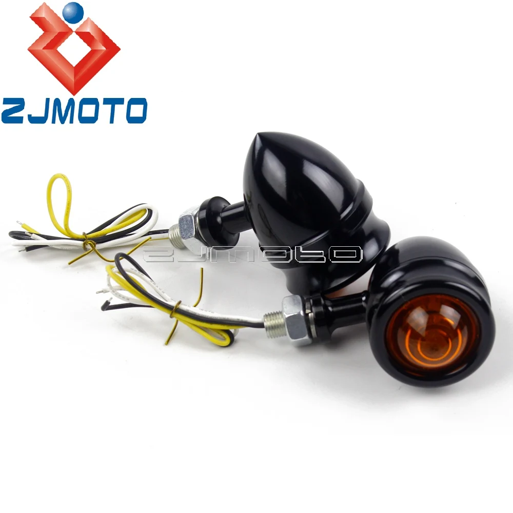

Желтый и дымчатый объектив, Черная пуля, светодиодный индикатор поворота, световой индикатор для Honda Yamaha Suzuki Kawasaki, мигающие огни, 10 мм, болт