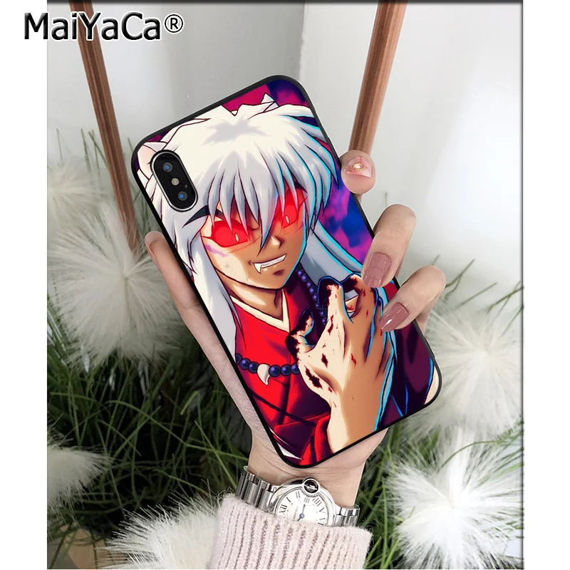 Силиконовый чехол MaiYaCa Anime Inuyasha для iPhone X XS MAX 6 6s 7 7plus 8 8Plus 5 5S SE XR | Мобильные телефоны