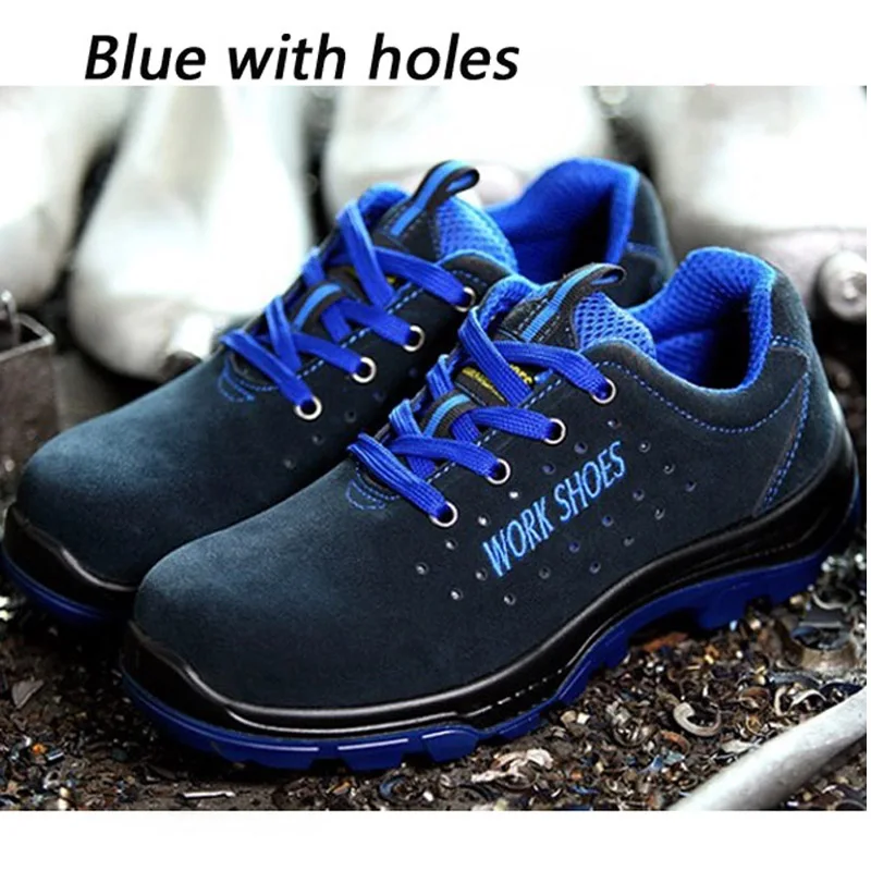 Steel Toe Safety Shoes Men Breathable Mesh Industrial &amp Construction Puncture Proof Work Protective Foot wear electrician | Обувь