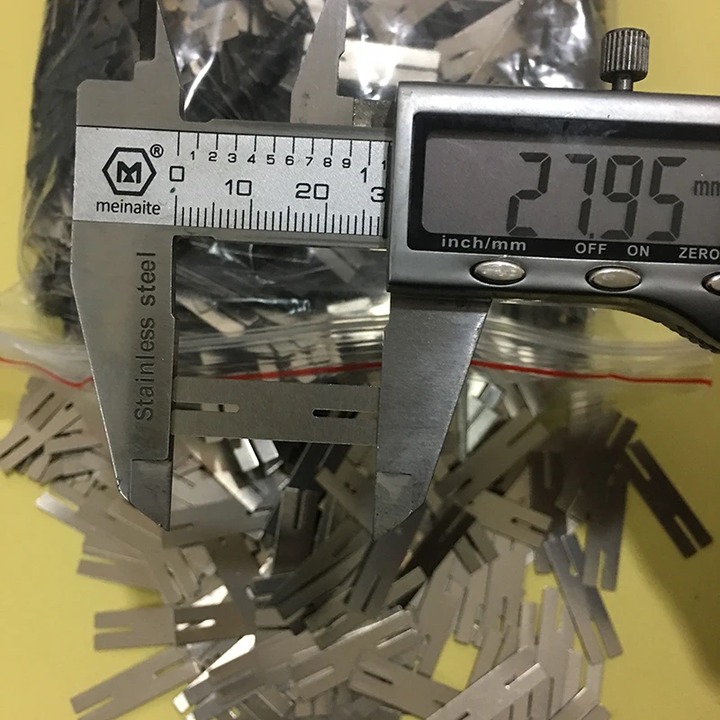 500 шт. никелированные стальные ленты типа H 0 2x28x8 мм для блока питания 18650 точечная