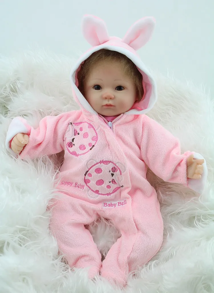 

18 Inch Soft Silicone Reborn Baby Dolls Baby Alive Doll For Girls Handmade Vinyl Stuffed Toys Realistic NPK Brand Doll Big Eyed