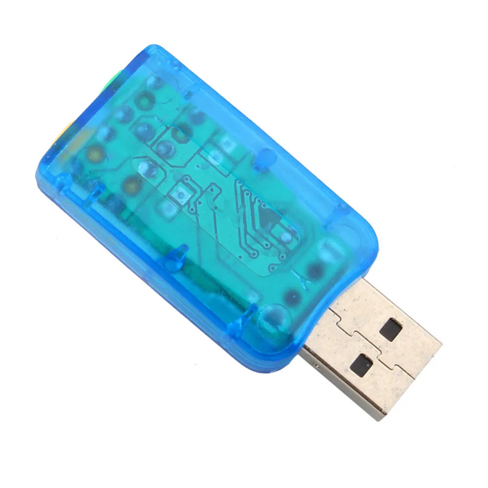 10 шт./лот Виртуальный 5 1 USB 2 0 внешний микрофон/динамик Аудио Звуковая карта