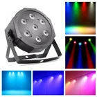 120 Вт Плоские LED Par огни, 7*18 Вт RGBWA UV 6в1 PAR DMX512 контроль дискотека Профессиональный Сценический DJ оборудование
