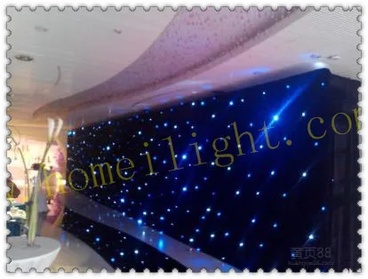 4x6 м Светодиодная звезда ткань синий и белый смешанный цвет занавес для свадебной