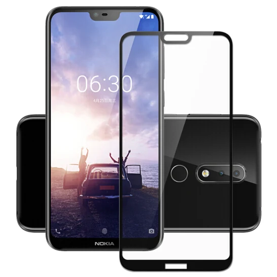 3D полное покрытие 9H закаленное стекло для Nokia 7 X7 PLUS Защитное экрана|Защитные
