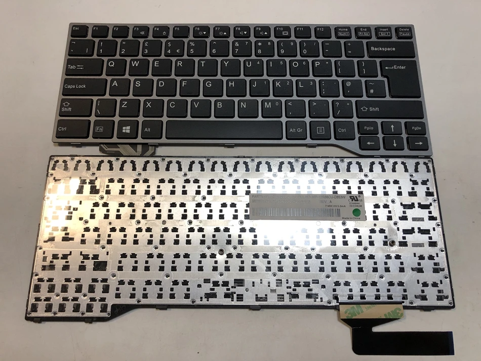 Британская клавиатура для Fujistu Lifebook E733 E744 E743 серебряная рамка точка и nopoint ноутбук